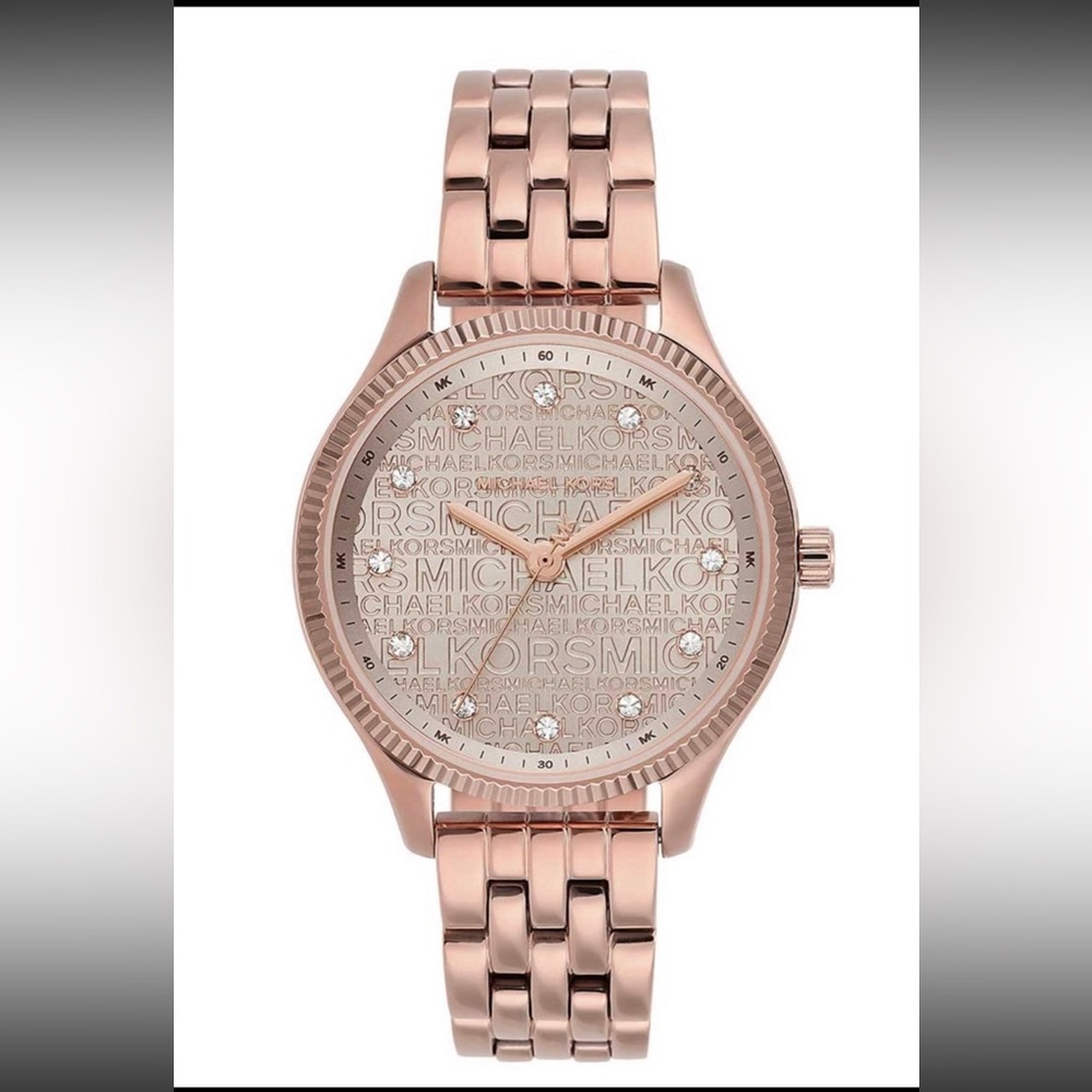 Michael Kors MK6799 Women's Lexington Rose Gold Tone Stainless Steel Watch.